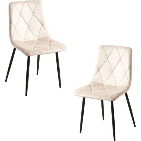 Packs Sillas Comedor - Pack 2 Sillas Lyke Terciopelo - Beige (1/5)