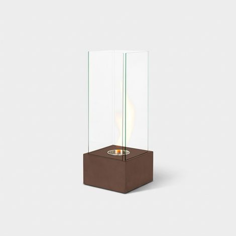 Bioethanol-Standkamin im modernen Design 1,5 kW Glow - Rost (1/3)