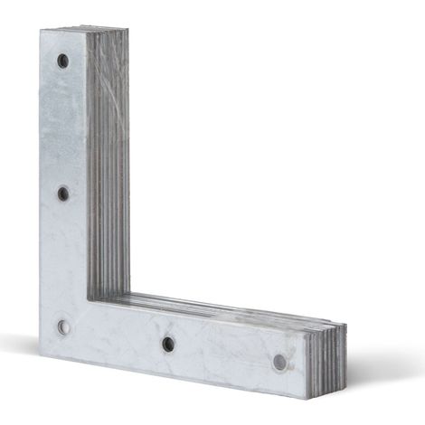 Équerre de fixation galvanisée Sendzimir 160 x 160 x 30 mm – Set de 10 pièces – Pour béton armé – Épaisseur 3 mm – Alberts