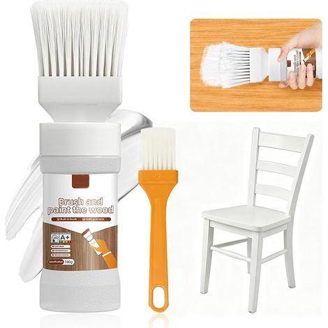 Peinture pour bois blanc 180 g Peinture murale Polyvalente Adaptée pour Meubles, Armoires, Bois et Métal, Formule Aqueuse à Séchage Rapide,pour Retouches et Rénovation (1/5)