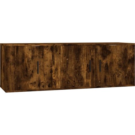 Maison Exclusive - 2-tlg. TV-Schrank-Set Räuchereiche Holzwerksto