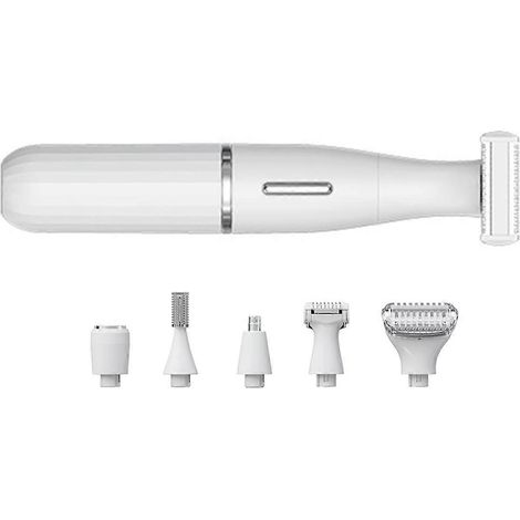 Rasoir intime 6 en 1 de précision, maillot, poils pubiens, visage, nez et barbe, avec boules de rasage pour peaux sensibles. (1/4)