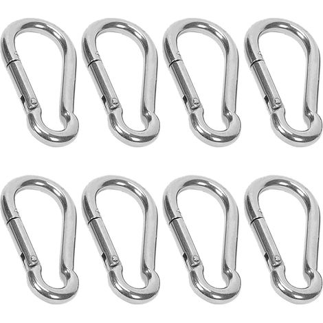 Mousqueton - Acier Galvanisé - 6 mm - Pour Activités Extérieures - Lot de 10 (1/5)