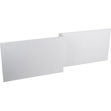 Aquariss Gloss White Wood MDF Shower Bath Panel 1700mm L Shape Front Panel (1/2)