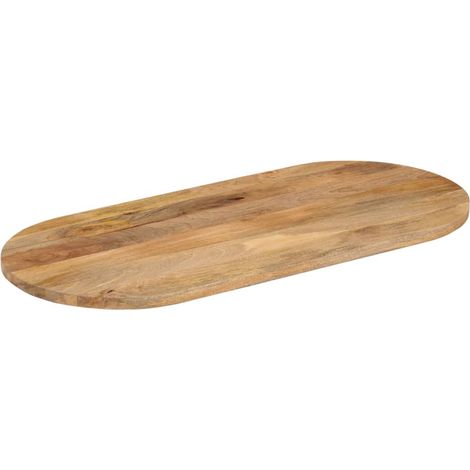 Dessus de table Dessus de bureau Plateau de table 80x40x3,8 cm ovale bois massif de manguier