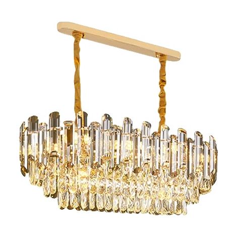 Lampadario di lusso in cristallo K9, 3 temperature di colore, oro - L80cm, dimmerabile a 3 colori (1/2)