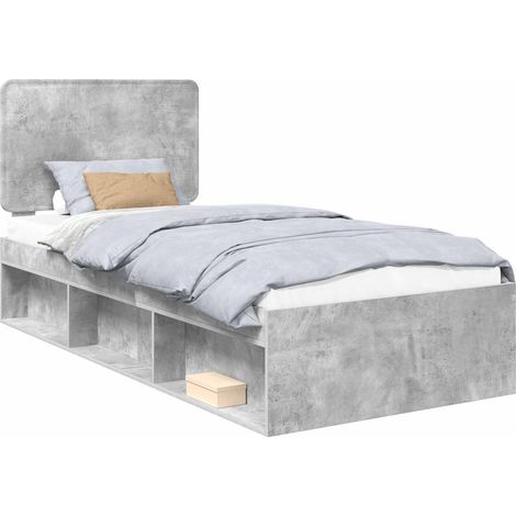 Bed Frame Concerte Grey 75 x 190 cm Solid Pine Wood vidaXL