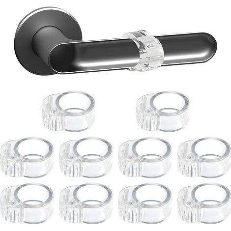 10 butées de porte, couvercles de protection pour poignées de porte, protecteurs de poignée de porte en PVC transparent, pour protéger le mur, diamètre 17 mm - Ø20 mm (1/5)