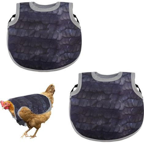 2pce Selles Réglables pour Poules, Tablier de Poule Protection Dorsale et Latérale pour la Prévention des Plumes l'Accouplement et le Picage (1/5)