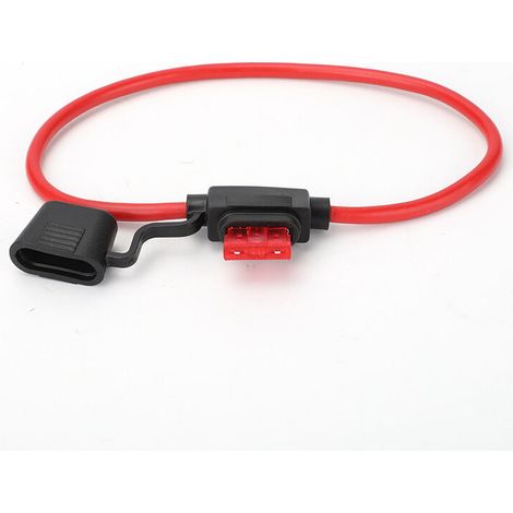 Porte-fusible 10 AWG, 40 A, avec fil, étanche, compatible avec camions, voitures, motos et véhicules électriques. Porte-fusibles 5 A à 40 A disponibles en option (contacter le service client).