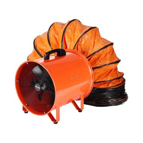 Ventilateur d'Extraction 592 W Extracteur d'Air Conduit Industriel 406,4 mm Tuyau Extraction 5 m Volume d'Air 8792 m3/h Ventilateur Évacuation 2 Engrenages pour Extraire Poussière Fumée Maison (1/4)