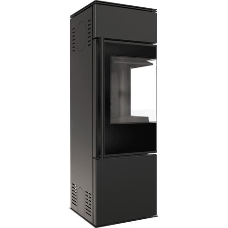 Kaminofen aus Stahl KRATKI REN/S rechts Ø 150 7 kW schwarz Verkleidung (1/5)