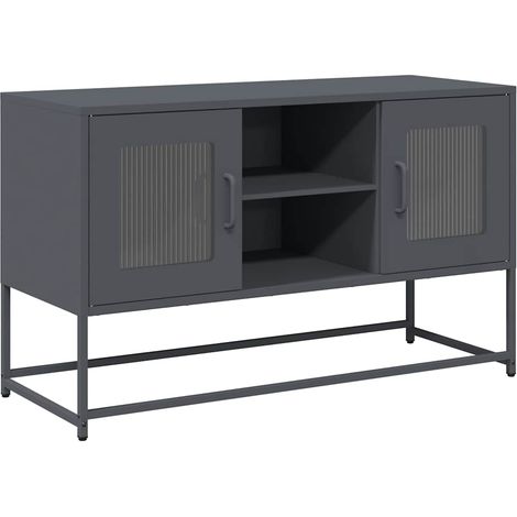 Maison Exclusive - TV-Schrank Anthrazit 100,5x39x60,5 cm Stahl