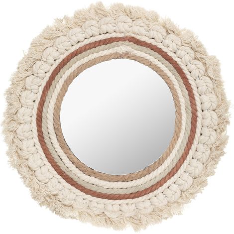 Atmosphera Mirror Wonder D40, D.40x1,8 cm - beige (1/5)