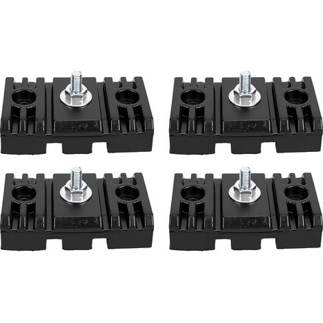 4 patins antidérapants en caoutchouc solide anti-vibrations pour unités de climatisation extérieures, isolateurs amortisseurs de chocs pour climatiseurs 1P, 1,5P, 2P, 3P et 5P. (1/5)