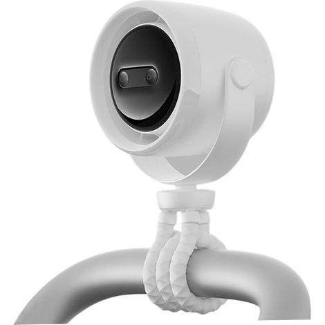 Ventilateur Poussette Sans Pale 20000mAh, Ventilateur Bébé Rechargeable avec Écran Numérique,Blanc (1/5)