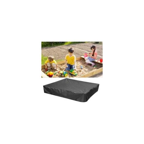 LAN Bâche de Protection en Tissu Oxford Bache Imperméable Anti-poussière Bache Etanche avec Cordon de Serrage Bache Bac à Sable Résistant au Soleil pour Bac à Sable Piscine Jardin Ferme-150150CM (1/5)