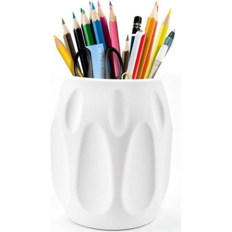 Pot à Crayon - Non spécifié - Modèle Simple - Silicone Blanc - Durable - Design Élégant (1/4)