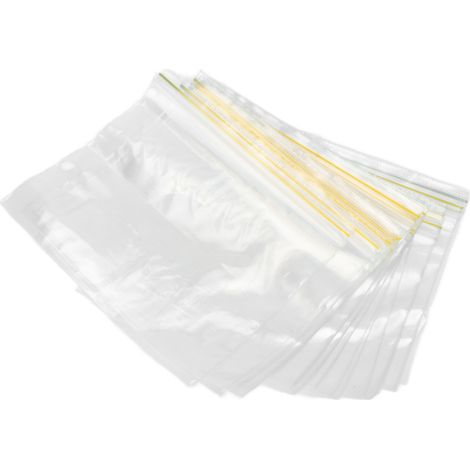 Sac de conservation biodégradable réutilisable pour fruits et légumes, sachet plastique alimentaire avec joint étanche, grand format, lot de 20 pièces pour congélation (1/5)