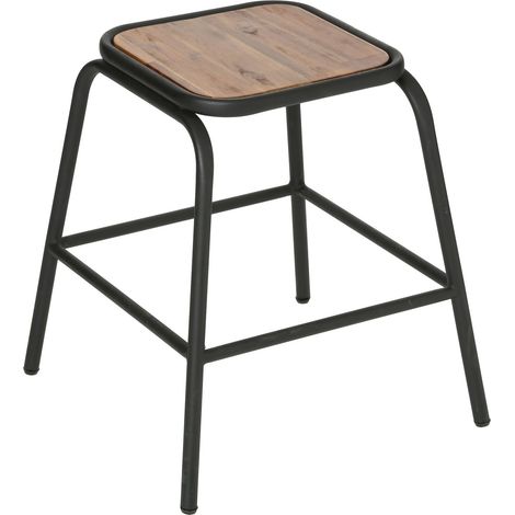 Tabouret en bois et acier EDENA (1/2)