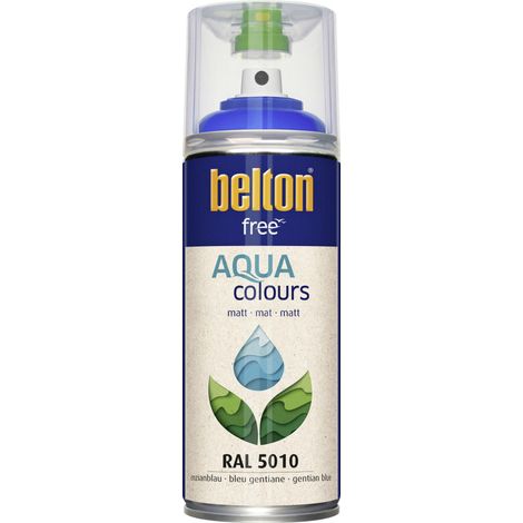 belton free Lackspray AQUAcolours 400 ml enzianblau hochglanz Wasserlack
