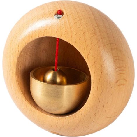 Türglocke für Ladenbesitzer, Holzglocke im Vintage-Stil, dekoratives Willkommens-Windspiel, Holzglocke für Türen, Kühlschränke und Zuhause-Round (1/5)