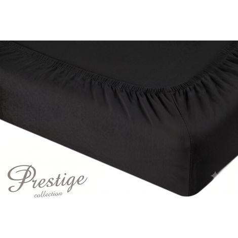 Jersey-Spannbettlaken 160x200 Schwarz Prestige Kollektion 160 g/m²