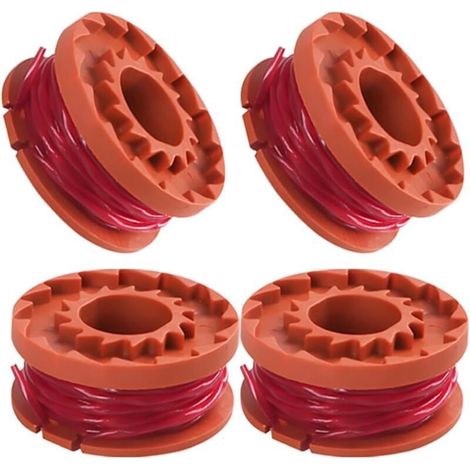 4 rouleaux, Ø 1,65 mm 3 m, compatible avec les tondeuses à gazon worx 20v wg180 / wg163 / wg175, bobine de rechange