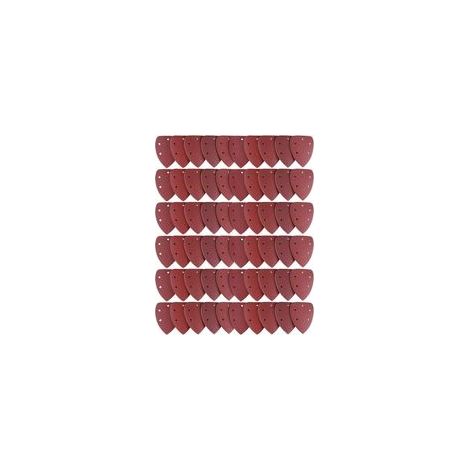 Lot de 60 feuilles abrasives (grains 40, 60, 80, 100, 120, 180, 240, 320, 400, 800) pour ponceuse multifonction – papier de verre universel compatible avec disques adhésifs et velcro (1/5)