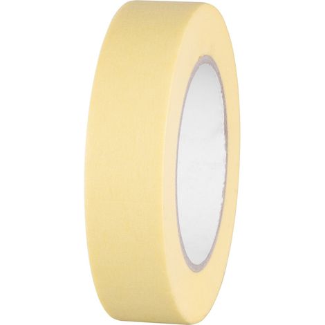 Band Strend Pro, 30 mm, L-50 m, 80°C, Malerband, Abdeckband, klebend, gelb (1/3)