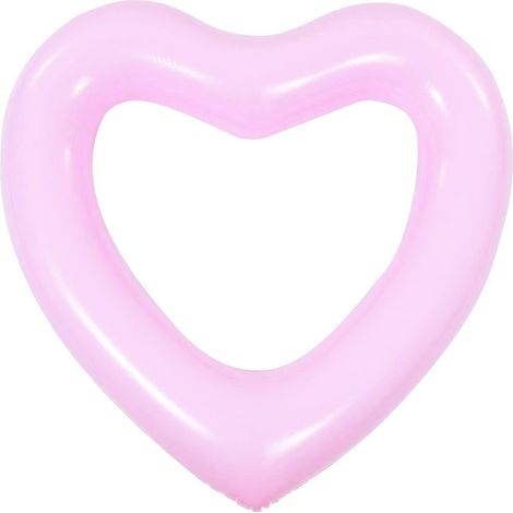 Bouée gonflable en forme de cœur pour adultes, pour piscine et extérieur, idéale pour les photos d'été.-AquaForge (1/4)