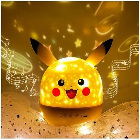 VURAHOME - Lampe de projection Pikachu veilleuse polyvalente pour enfants lampe de projection étoile elfe cadeau d'anniversaire pour enfants mignon