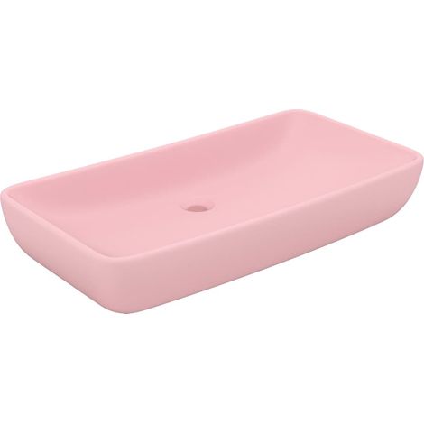 Lavabo de luxe rectangulaire Rose mat 71x38 cm Céramique (1/5)