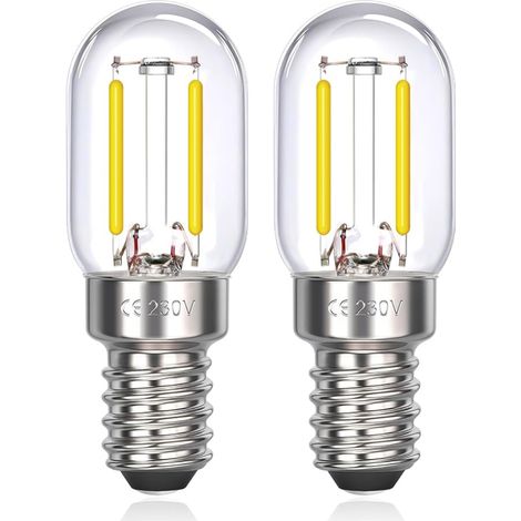 Akynite T22 LED E14 2W Fridge Light Bulb, 200LM, Cool White 6000K, Equivalent 15W Incandescent AC, 220V, Small LED E14 for Refrigerator, Salt Lamp, Children's Nightlight