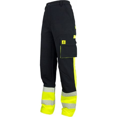 Pantalones de trabajo softshell urgentes, reflectantes, de advertencia, HV URG 732 48 (1/4)