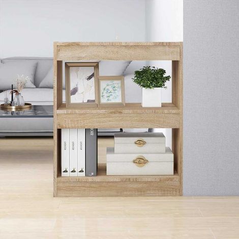 vidaXL Estantería/divisor de espacios color roble Sonoma 60x30x72 cm (1/5)