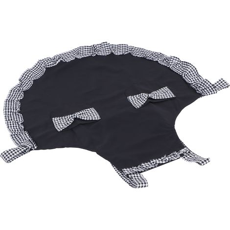 Tablier Vintage Femme Mignon avec Noeud Papillon, Dentelle et Poche pour Cuisine - Noir (1/5)