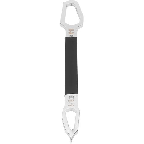 Clé à molette multifonction universelle double tête auto-serrante 6-24mm, clé à œil excentrique en métal noir, outil de bricolage (emballage bulle requis pour expédition) (1/5)