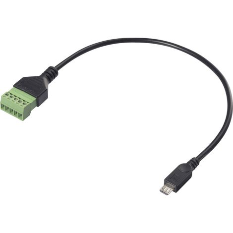 Renkforce USB 2.0 Adapterkabel [1x USB 2.0 Stecker Micro-B - 1x Klemmanschluss] RF-6443956 30 cm PVC (1/3)