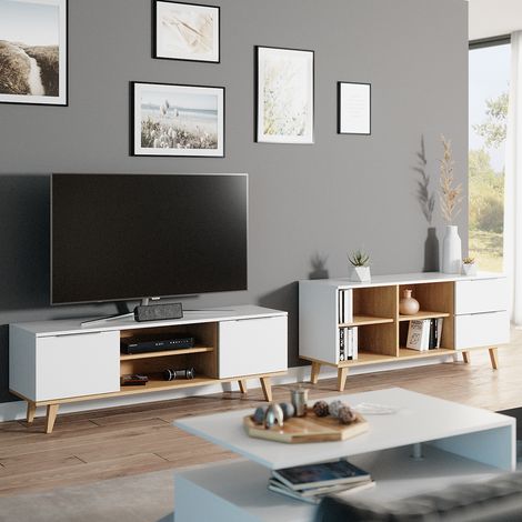 Cassettiera per camera da letto Nautica, Bianco, 134 x 61 cm, Vicco