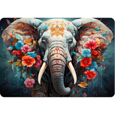 Schreibtischunterlage 50×70 cm, Elefantenmuster – umweltfreundlicher Filz, HD-Druck, Tischplattenschutz, für Büro und Wohnzimmer – Bertoni (1/3)