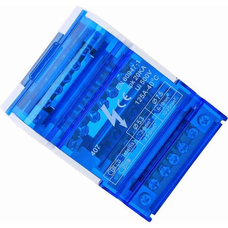 Boîte de Distribution sur Rail Din 125a 500v St de Perles Bornier Neutre Bypass Schn 4p Boîte de Distribution électrique 100 a Distributeur triphasé à Quatre Pôles Distribution (1/5)