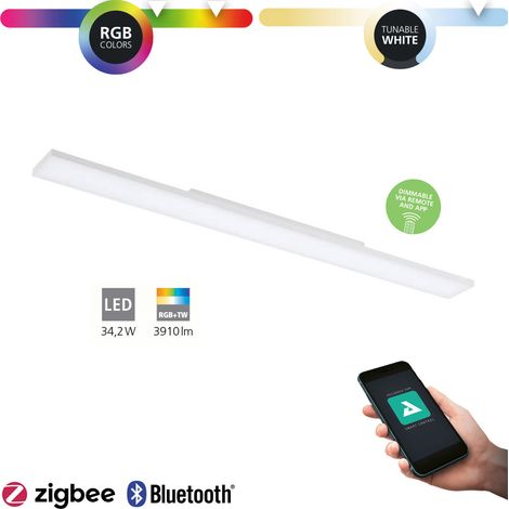 Plafoniera Moderna Turcona-Z Acciaio Bianco Luce Led Integrato 34,2W Ip20 (1/5)