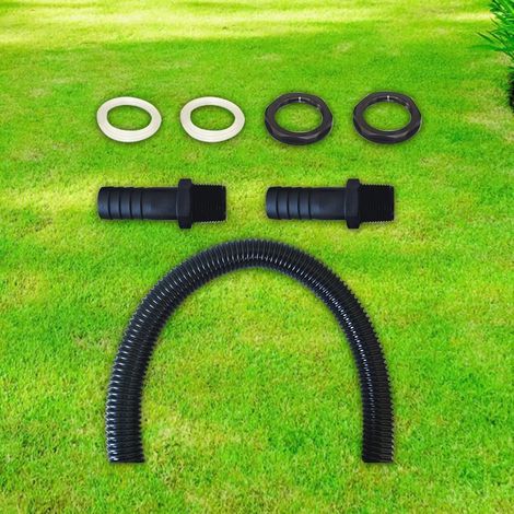 CCYKXA Rainwater Collector Connection Hose, Including 2 Hose Sockets with Locknut - Rain Barrel Connection Kit (100cm) (1/5)