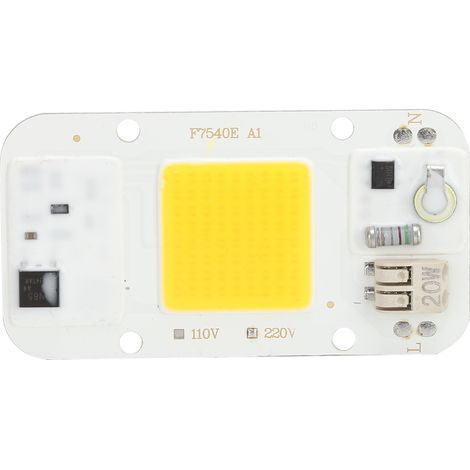 Lampe de croissance végétale 20W blanc chaud, source lumineuse COB LED haute tension 220V sans driver, puce intégrée pour plantes (1/5)