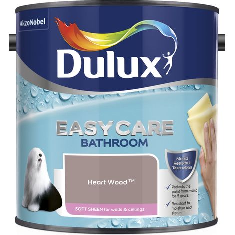 Dulux Easycare Bathroom Soft Sheen Emulsion Paint - 2.5L - Heart Wood