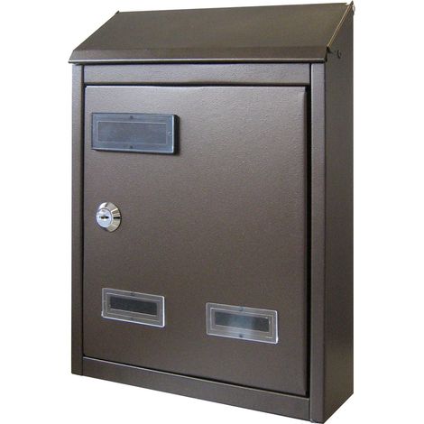 Cassetta postale 21x7xH30 cm Brixo City Marrone/Oro