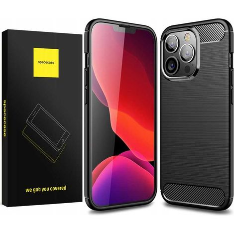 Coque Spacecase Carbon pour iPhone 14 Pro Max noire (1/5)