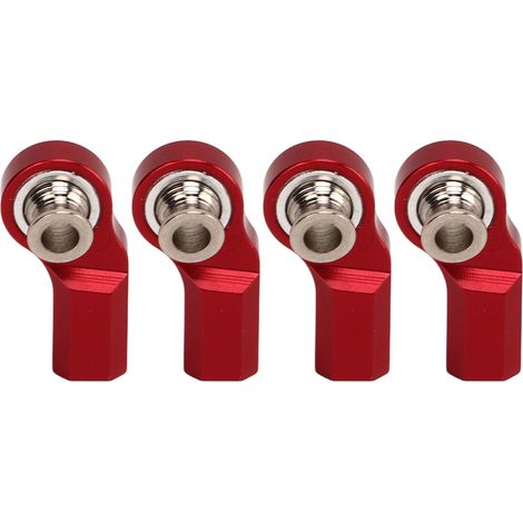 4 Pièces Têtes de Direction en Alliage d'Aluminium M3 pour Voiture RC 1/10, Axial SCX10, Rouge (1/5)
