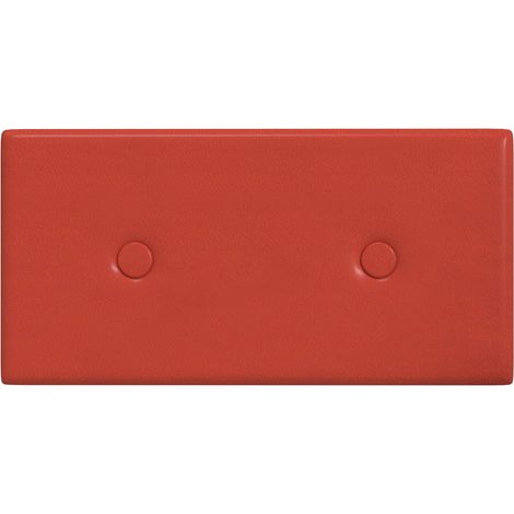 Wandkopfteilen 12 pcs Rot 30 x 15 cm Kunstleder vidaXL